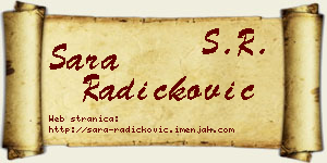 Sara Radičković vizit kartica
